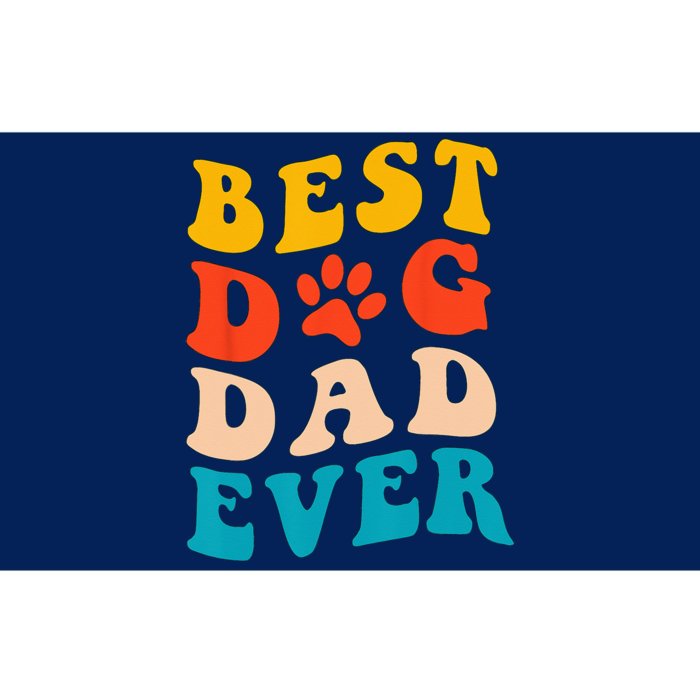 Best Dog Dad Ever Fathers Day Dog Dad Retro Vintage Bumper Sticker