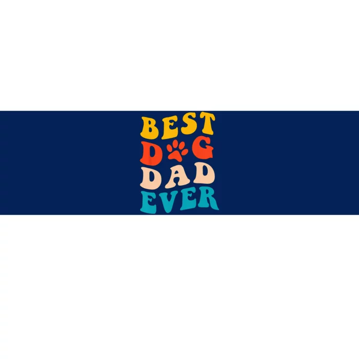 Best Dog Dad Ever Fathers Day Dog Dad Retro Vintage Bumper Sticker