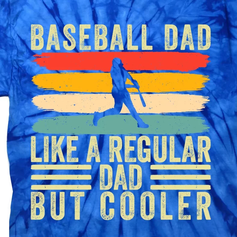 Baseball Dad Design Father Day Baseball Father Gift Tie-Dye T-Shirt