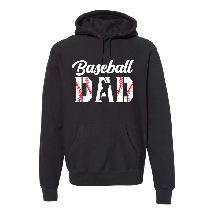 Baseball Dad - Dad Baseball Premium Hoodie