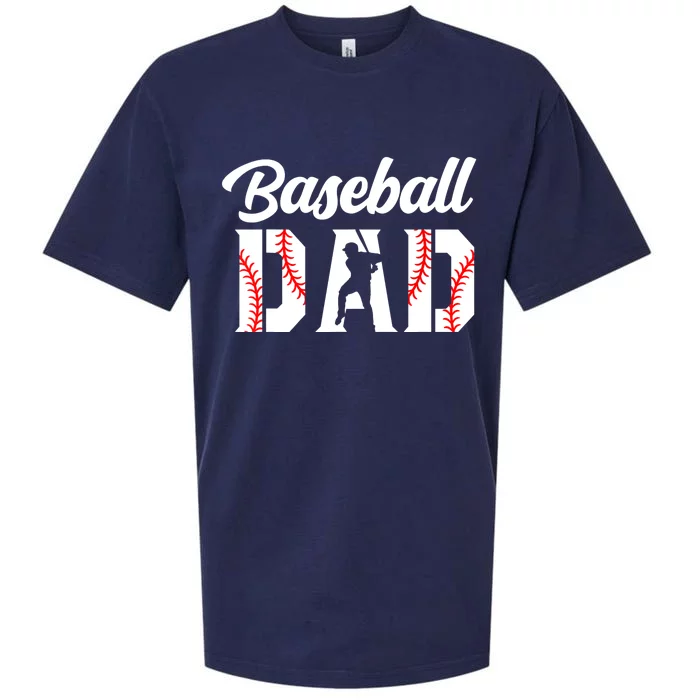 Baseball Dad - Dad Baseball Sueded Cloud Jersey T-Shirt