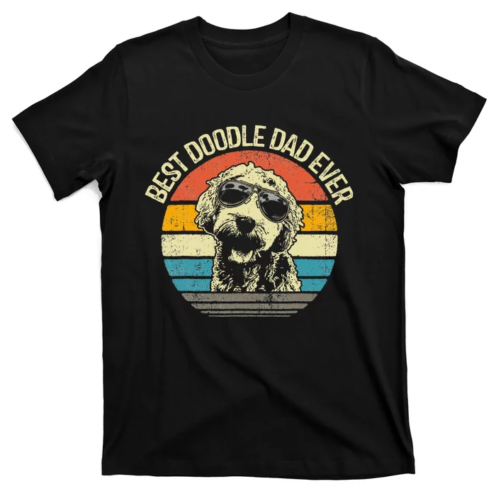 Best Doodle Dad Ever Funny Goldendoodle Dad Vintage Gifts T-Shirt