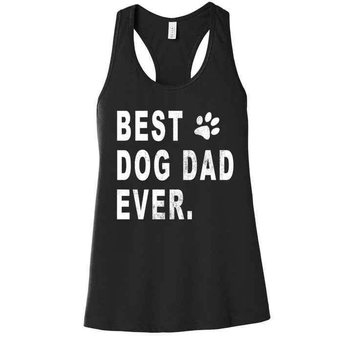 Best Dog Dad Women's Racerback Tank