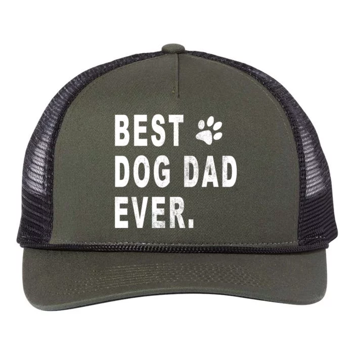 Best Dog Dad Retro Rope Trucker Hat Cap