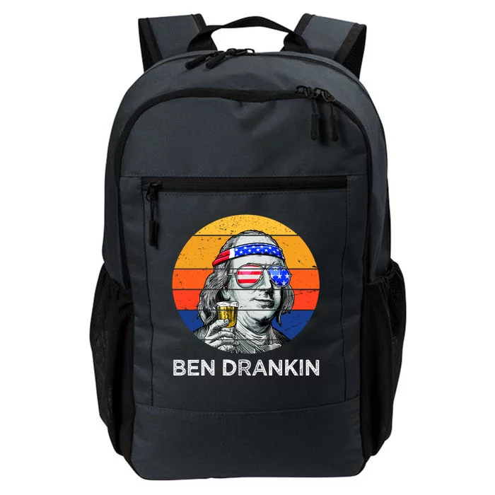 Ben Drankin Drinking Funny 4th Of July USA Merica America Daily Commute Backpack