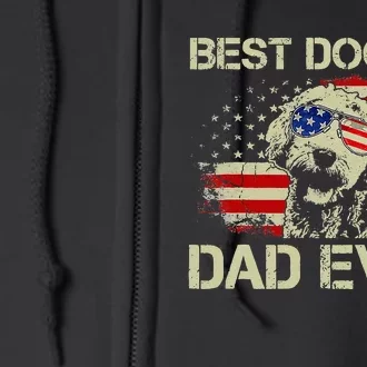 Best Doodle Dad Ever Goldendoodle 4th Of July Gift Full Zip Hoodie