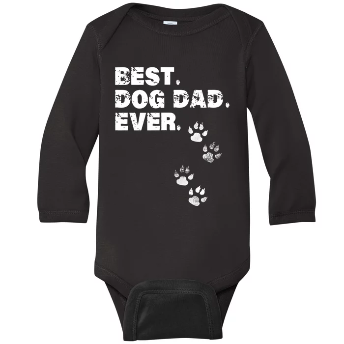 Best Dog Dad Ever Baby Long Sleeve Bodysuit