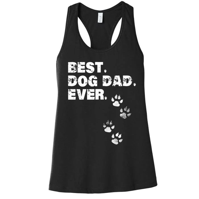 Best Dog Dad Ever Women's Racerback Tank