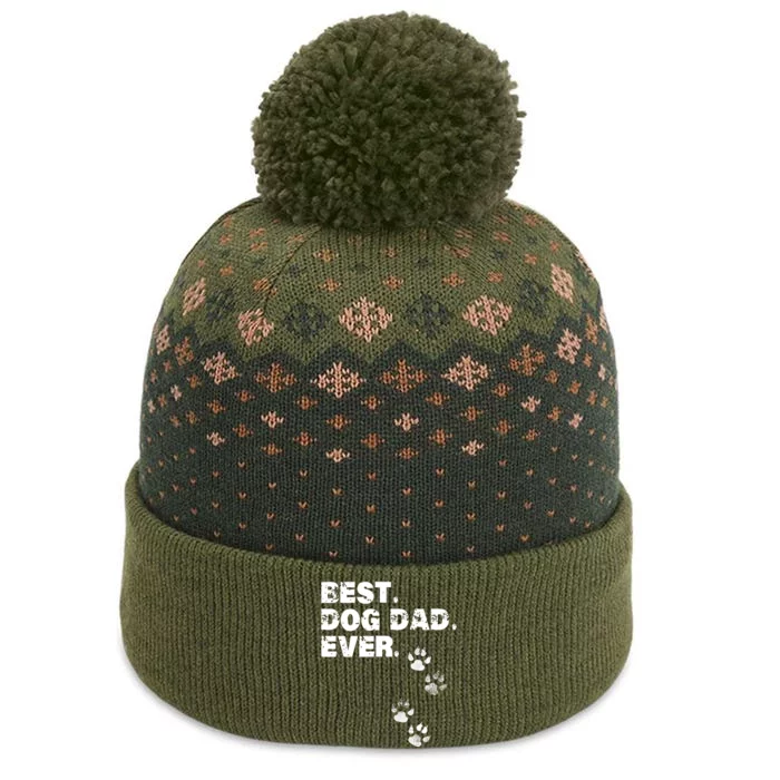 Best Dog Dad Ever The Baniff Cuffed Pom Beanie