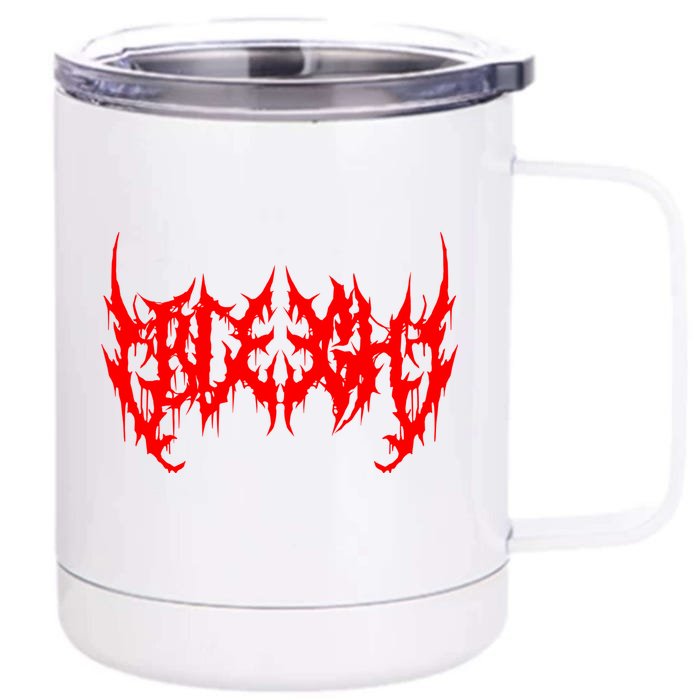 Blegh Deathcore Djent Front & Back 12oz Stainless Steel Tumbler Cup