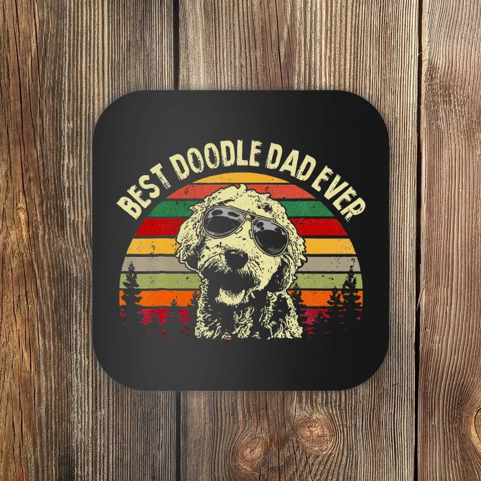 Best Doodle Dad Ever Goldendoodle Dad Coaster