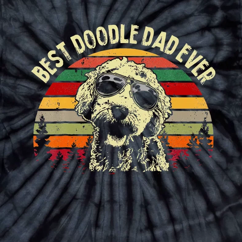 Best Doodle Dad Ever Goldendoodle Dad Tie-Dye T-Shirt