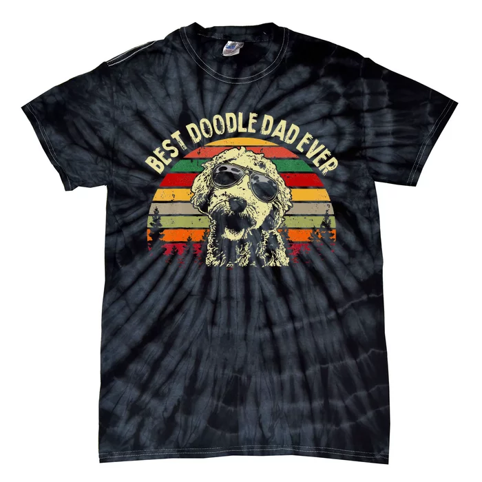 Best Doodle Dad Ever Goldendoodle Dad Tie-Dye T-Shirt