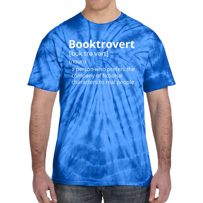 Booktrovert Definition Description Gift Tie-Dye T-Shirt