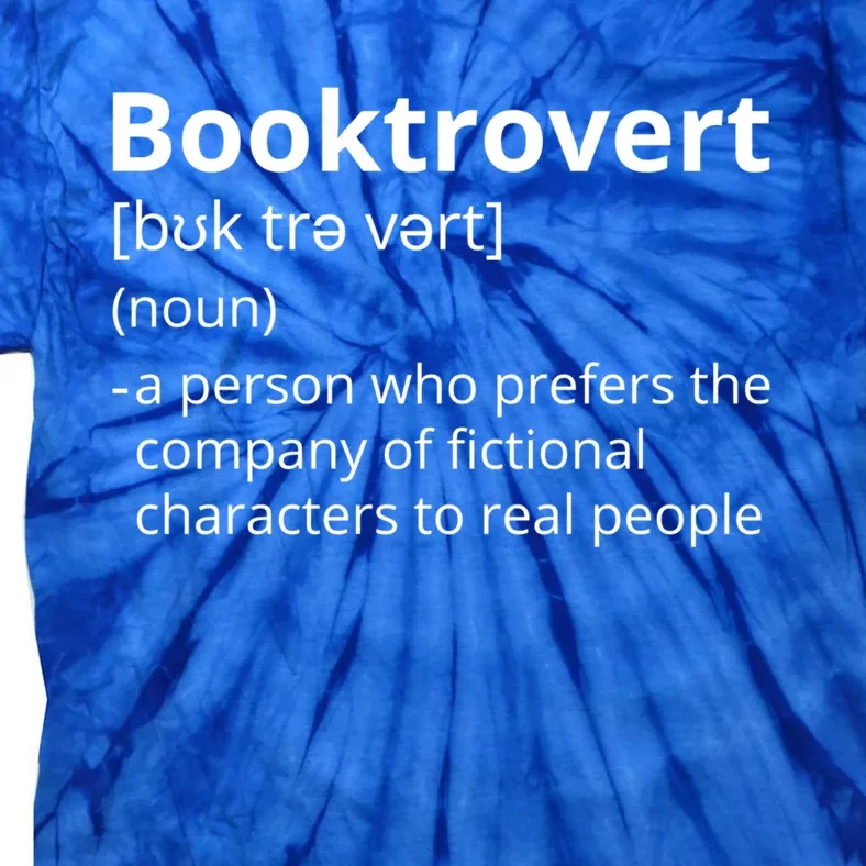 Booktrovert Definition Description Gift Tie-Dye T-Shirt