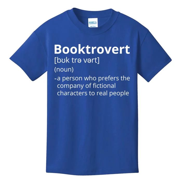 Booktrovert Definition Description Gift Kids T-Shirt