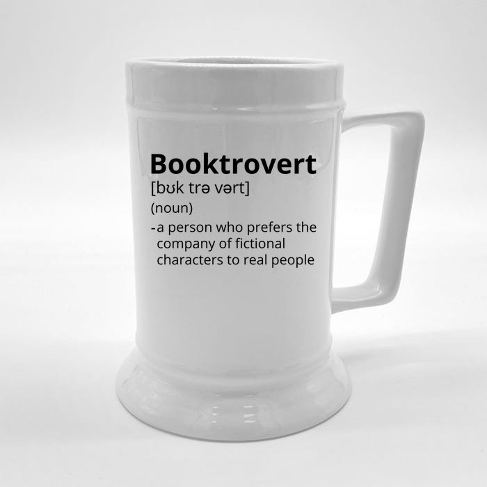 Booktrovert Definition Description Gift Front & Back Beer Stein