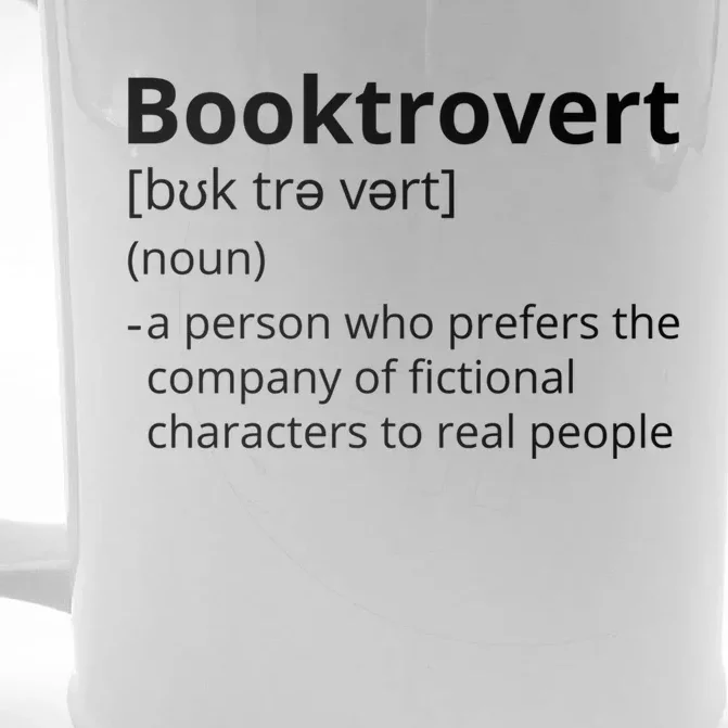 Booktrovert Definition Description Gift Front & Back Beer Stein