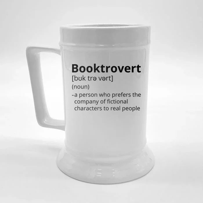 Booktrovert Definition Description Gift Front & Back Beer Stein