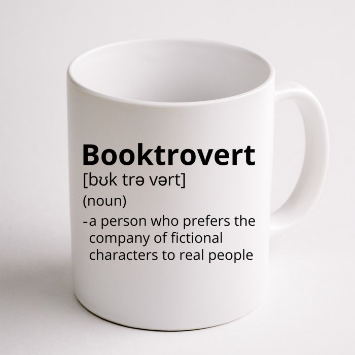 Booktrovert Definition Description Gift Front & Back Coffee Mug