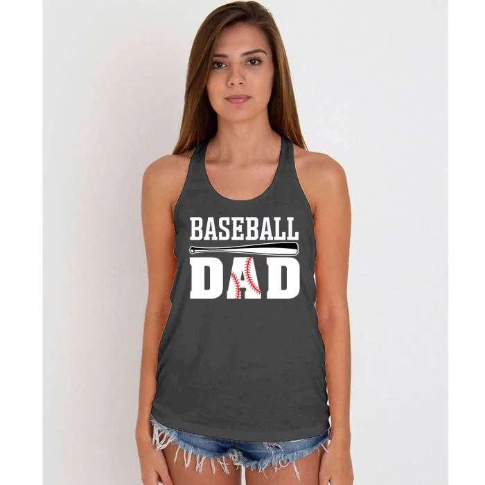 Baseball Dad - Dad Baseball Women's Knotted Racerback Tank