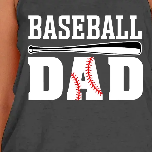 Baseball Dad - Dad Baseball Women's Knotted Racerback Tank