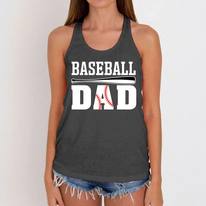 Baseball Dad - Dad Baseball Women's Knotted Racerback Tank