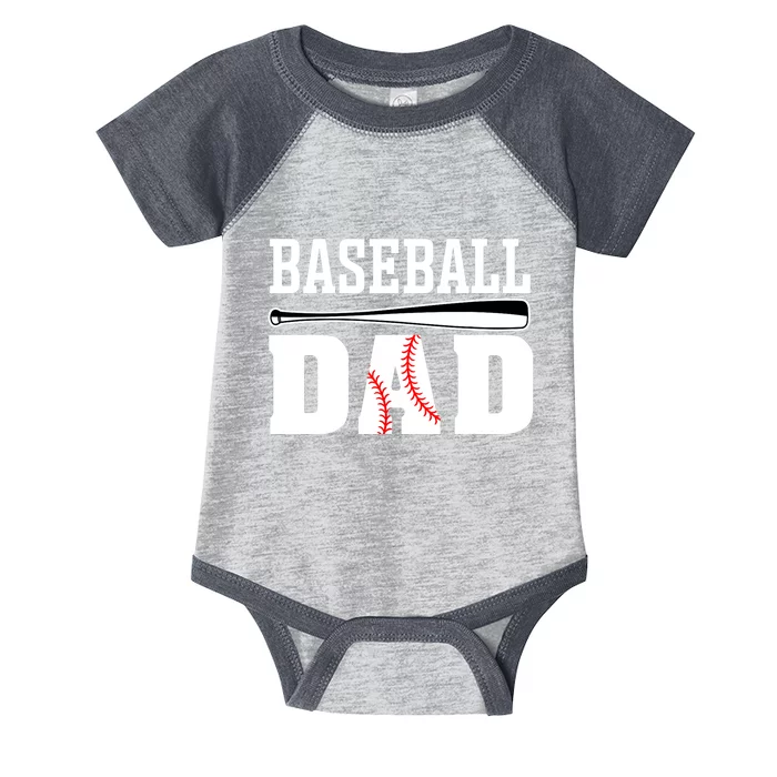 Baseball Dad - Dad Baseball Infant Baby Jersey Bodysuit