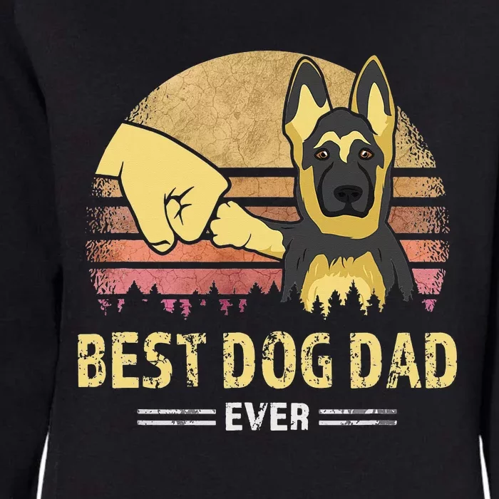 Best Dog Dad Ever German Shepherd Retro Puppy Lover Womens California Wash Sweatshirt