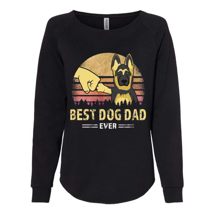 Best Dog Dad Ever German Shepherd Retro Puppy Lover Womens California Wash Sweatshirt