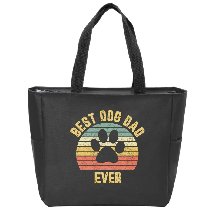 Best Dog Dad Ever Zip Tote Bag