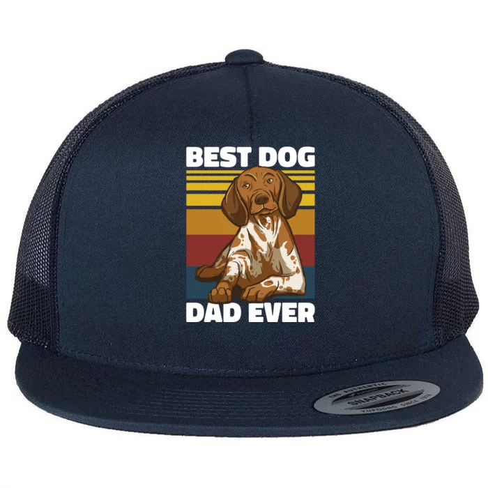 Best Dog Dad Ever For Father's Day Gift Flat Bill Trucker Hat