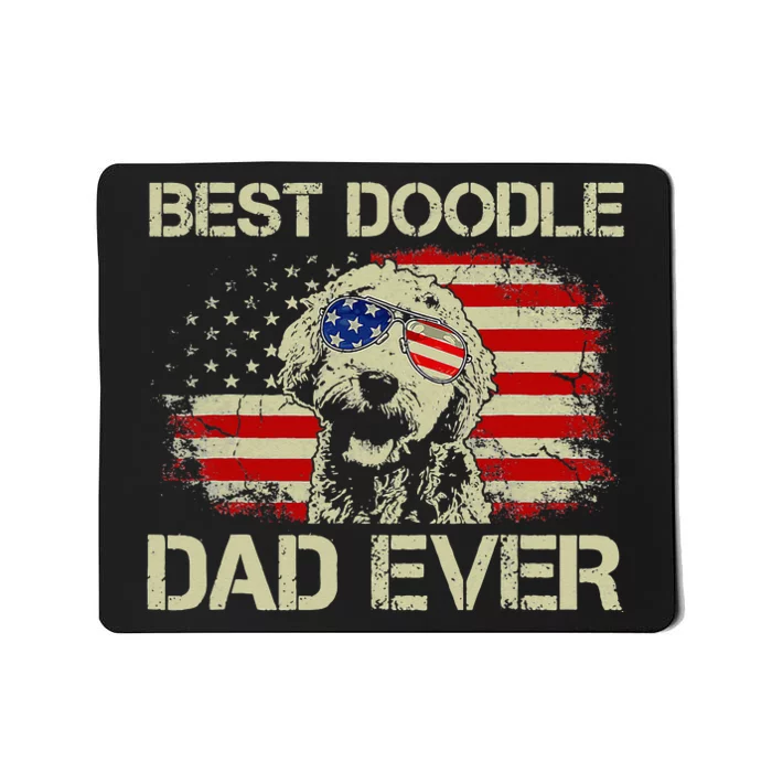 Best Doodle Dad Ever Goldendoodle 4th Of July Gift Mousepad