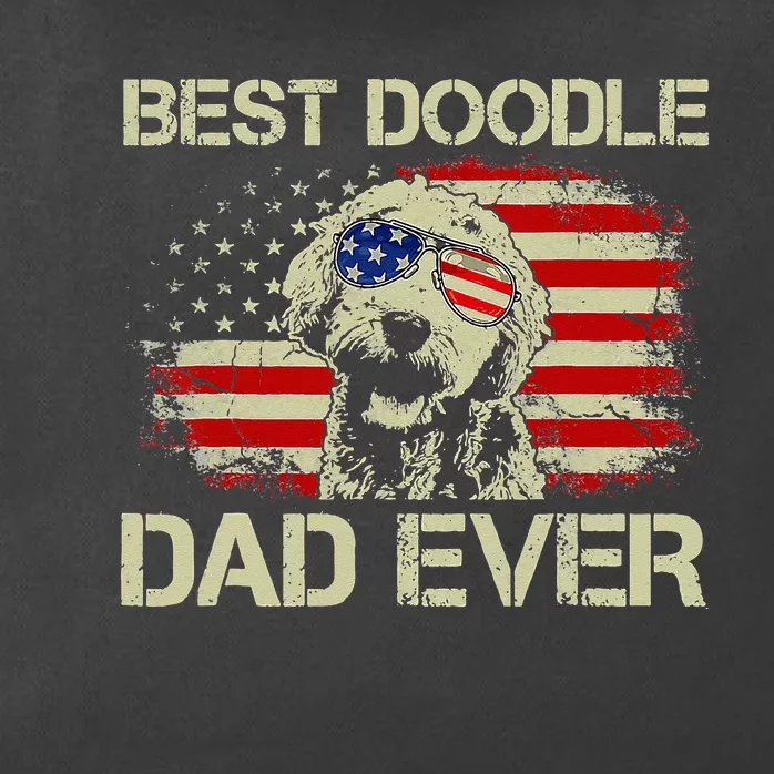 Best Doodle Dad Ever Goldendoodle 4th Of July Gift Zip Tote Bag