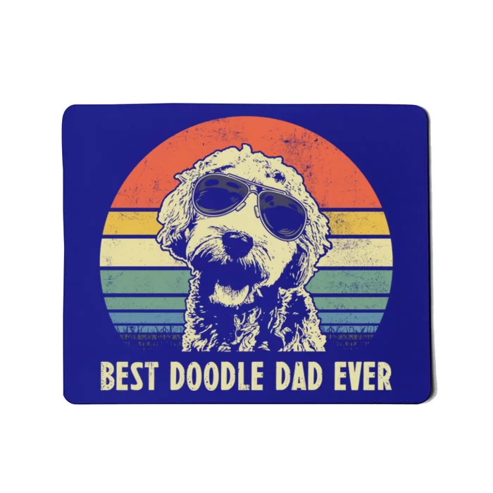 Best Doodle Dad Ever Funny Goldendoodle Dad Vintage Funny Gift Cool Gift Mousepad