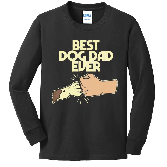 Best Dog Dad Ever Kids Long Sleeve Shirt