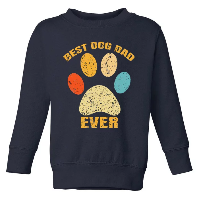 Best Dog Dad Cool Fathers Day Toddler Sweatshirt