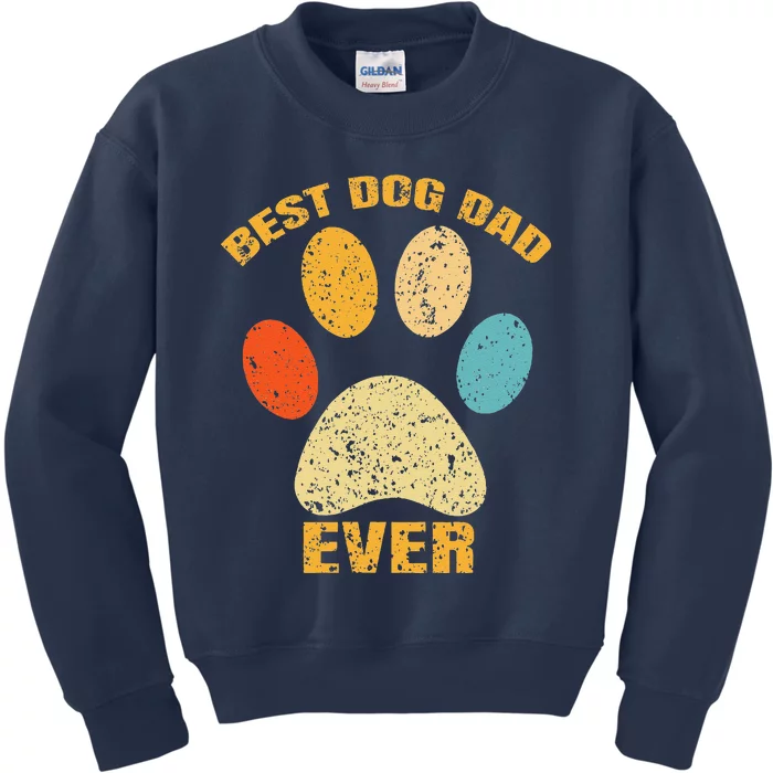 Best Dog Dad Cool Fathers Day Kids Sweatshirt