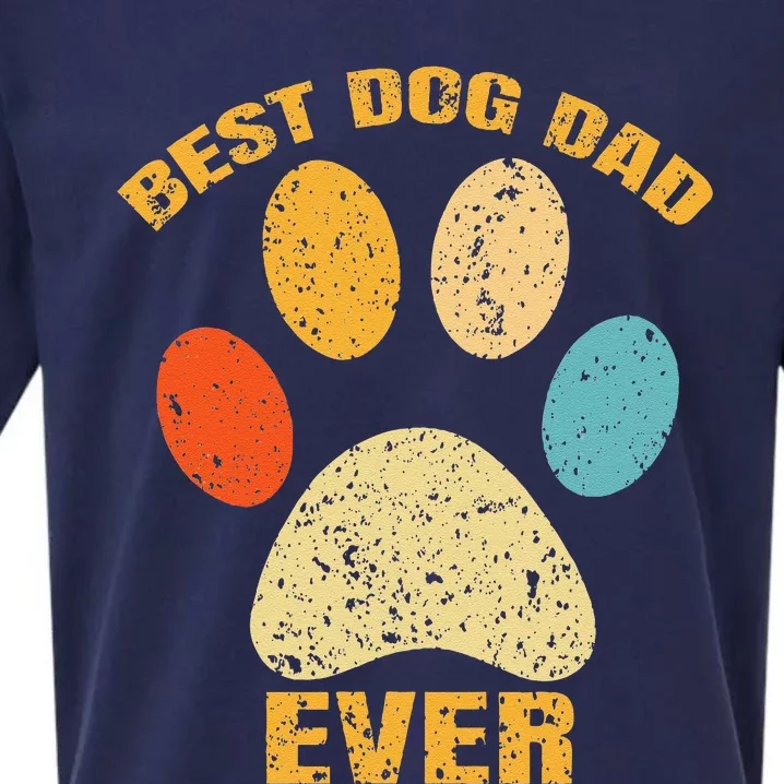 Best Dog Dad Cool Fathers Day Sueded Cloud Jersey T-Shirt