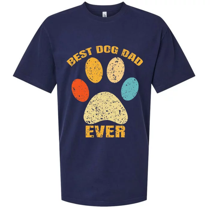 Best Dog Dad Cool Fathers Day Sueded Cloud Jersey T-Shirt