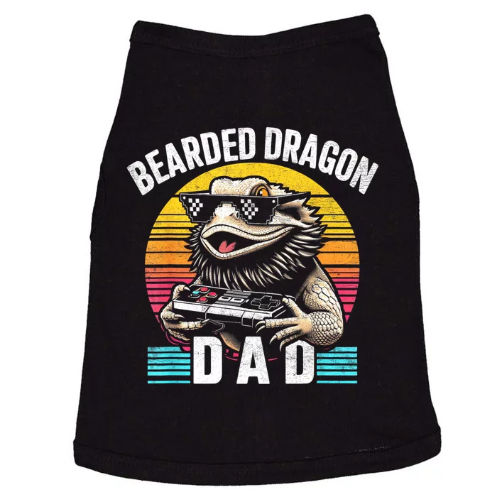 Bearded Dragon Dad Vintage Video Game Lizard Reptile Lover Doggie Tank