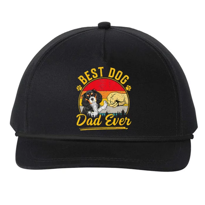 Best Dog Dad Ever Cavalier King Charles Spaniel Fathers Day Snapback Five-Panel Rope Hat