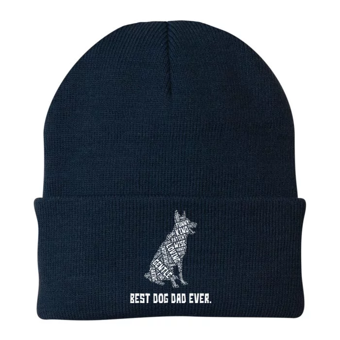 Best Dog Dad Ever Fathers Day For Dog Lovers Knit Cap Winter Beanie