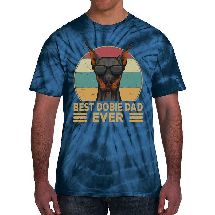 Best Dobie Dad Ever Doberman Dog Owner Tie-Dye T-Shirt