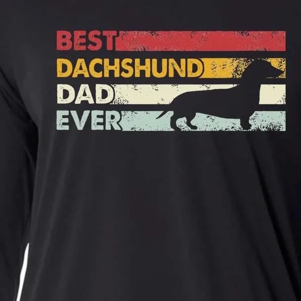 Best Dog Dad Ever Father Wiener Sausage Dog Dachshund Cooling Performance Long Sleeve Crew