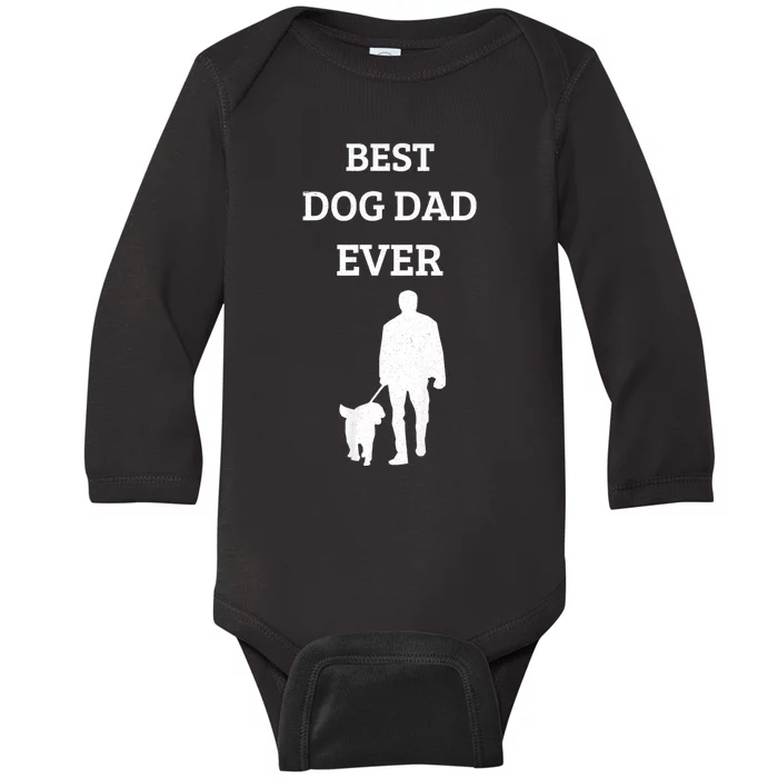 Best Dog Dad Ever Baby Long Sleeve Bodysuit