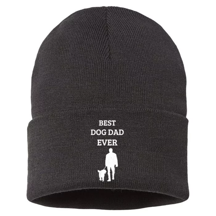 Best Dog Dad Ever Sustainable Knit Beanie