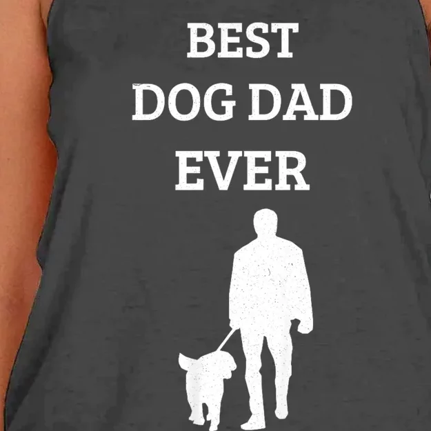 Best Dog Dad Ever Women's Knotted Racerback Tank