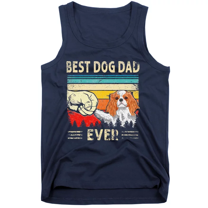 Best Dog Dad Ever Funny Cavalier King Charles Spaniel Dad Tank Top