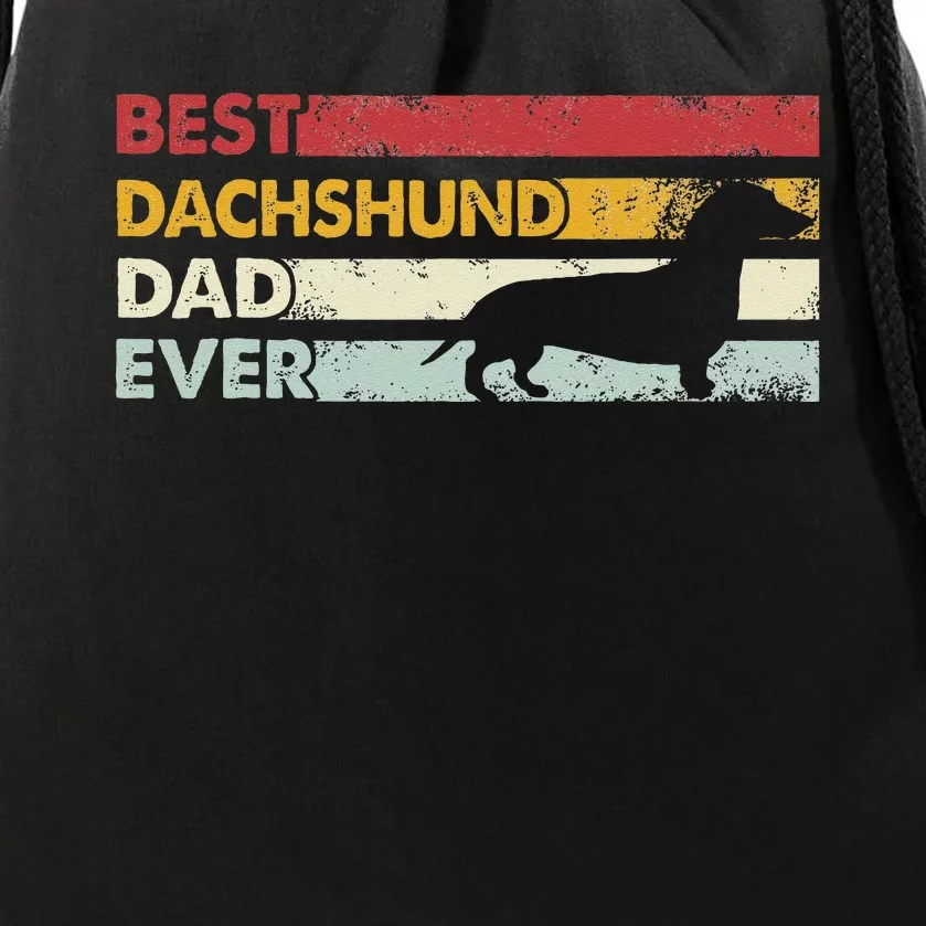 Best Dog Dad Ever Father Wiener Sausage Dog Dachshund Drawstring Bag